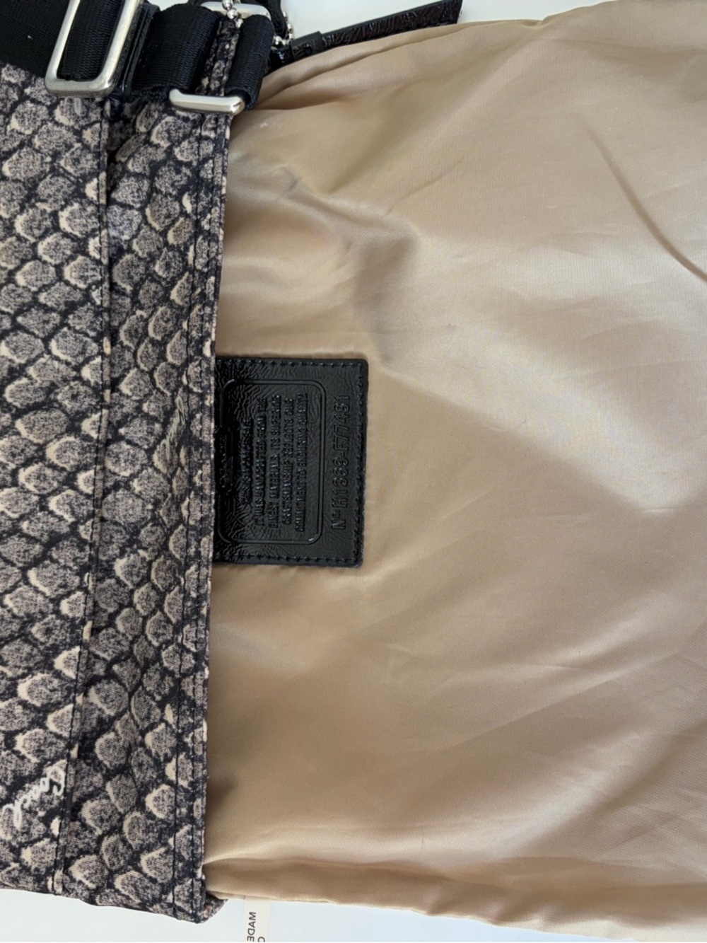 Coach Snake-Print Nylon Crossbody Bag - Picture 11 of 15